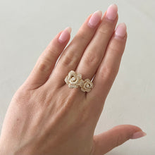 14K GOLD DIAMOND CAMELLIA RING
