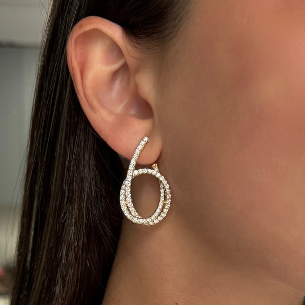 14K GOLD DIAMOND GISELLE EARRINGS