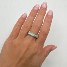 14K GOLD DIAMOND TURQUOISE HALEY RING