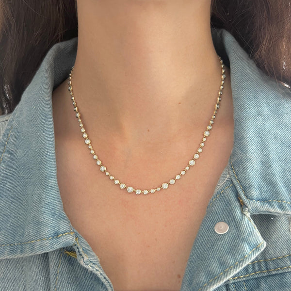 14K GOLD DIAMOND ALEXIS BEZEL NECKLACE