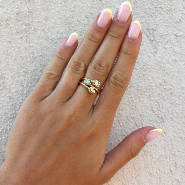 14K GOLD DIAMOND TARA RING