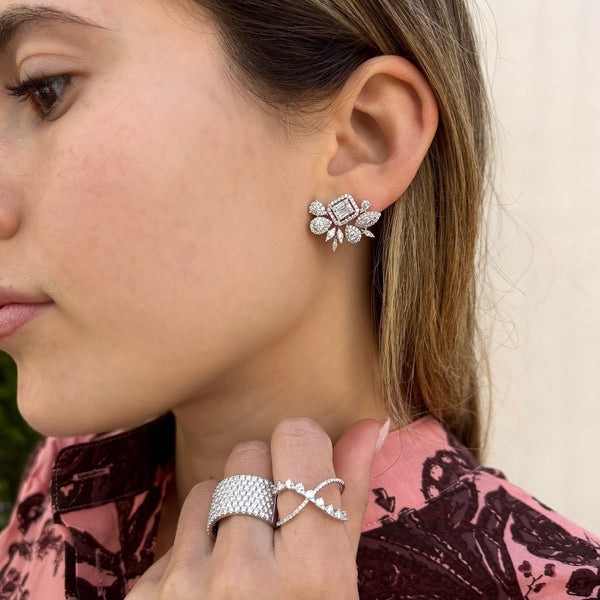 14K GOLD DIAMOND SARITA EARRINGS