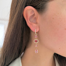 14K GOLD DIAMOND TOURMALINE LOUELLE EARRINGS