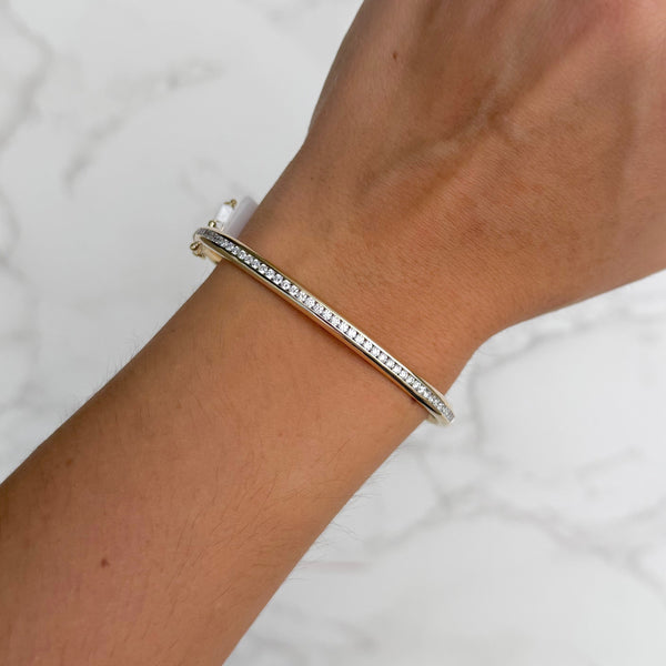 14K GOLD DIAMOND MIRI BANGLE