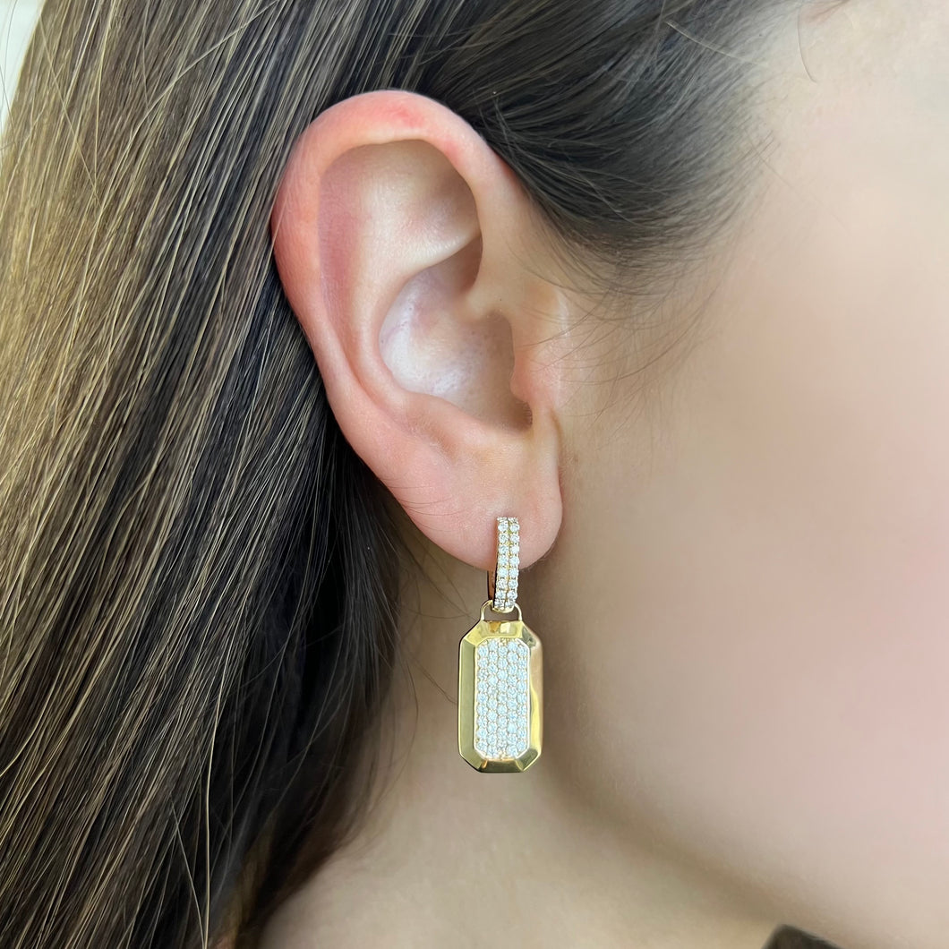 14K GOLD DIAMOND JILLIAN EARRINGS