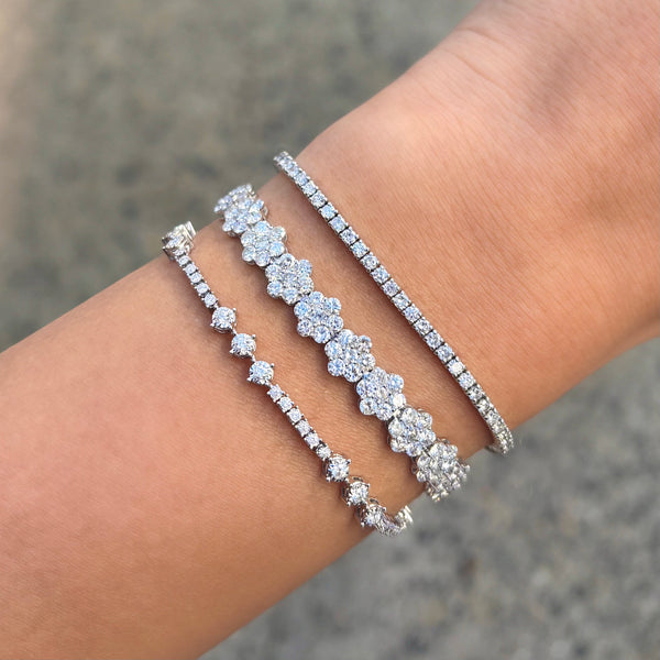 14K GOLD 2.80 CT DIAMOND CLASSIC TENNIS BRACELET