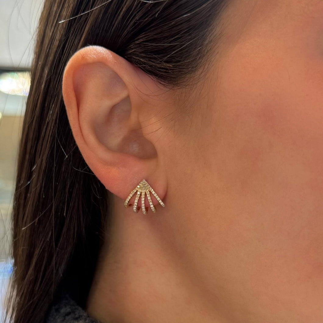 14K GOLD DIAMOND PIA EARRINGS