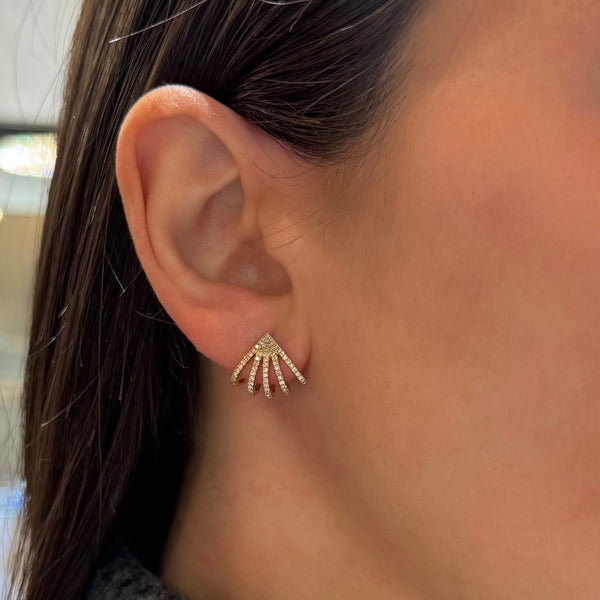 14K GOLD DIAMOND PIA EARRINGS