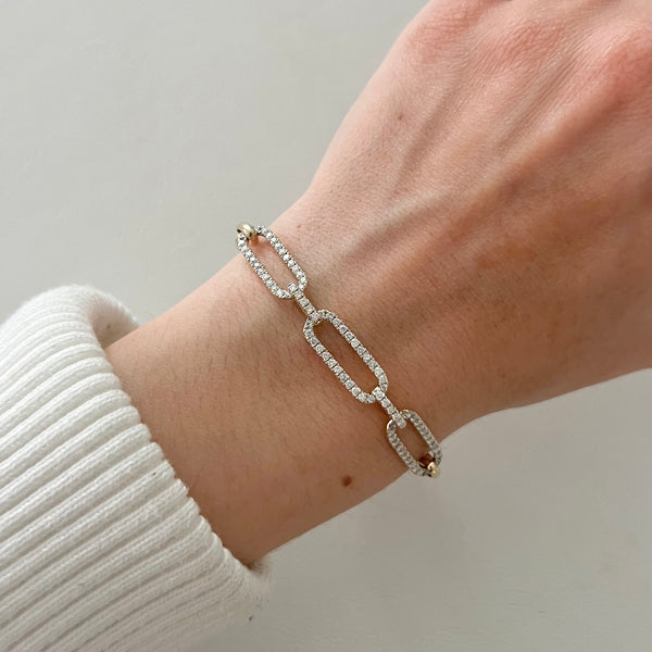 14K GOLD DIAMOND CAMERON BRACELET