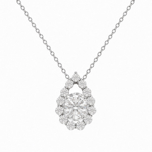14K GOLD DIAMOND AUBREY PEAR NECKLACE