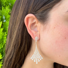 14K GOLD DIAMOND PEARL ANN EARRINGS