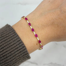 14K GOLD DIAMOND RUBY RAQUEL BRACELET