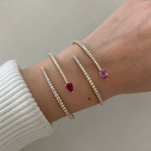 14K GOLD DIAMOND RUBY JULIETTE FLEX BANGLE