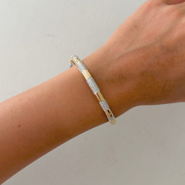 14K GOLD DIAMOND LAYA BANGLE