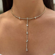 14K GOLD DIAMOND PHEOBE CHOKER LARIAT