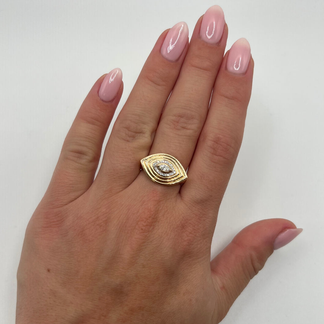 14K GOLD DIAMOND ODETTE RING