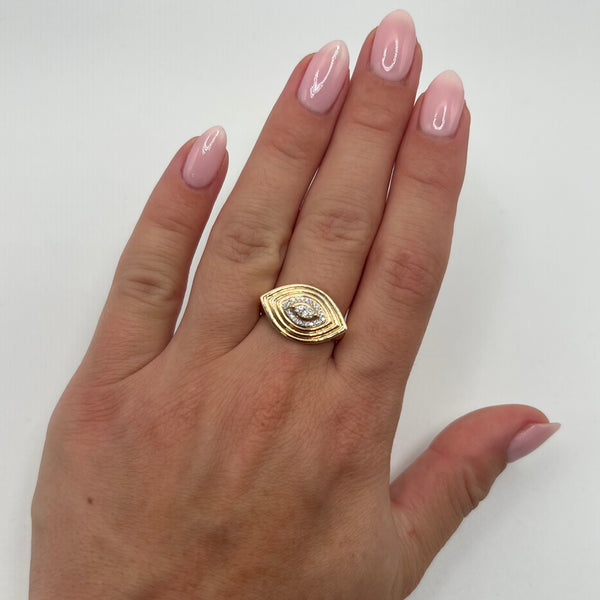 14K GOLD DIAMOND ODETTE RING