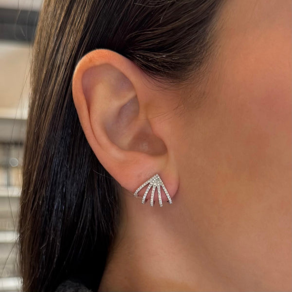 14K GOLD DIAMOND PIA EARRINGS