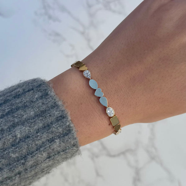 14K GOLD DIAMOND HALLIE BRACELET