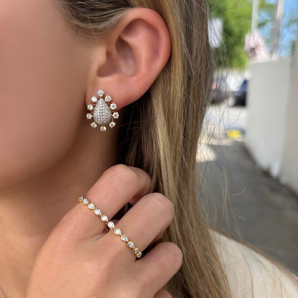 14K GOLD DIAMOND LIAT EARRINGS