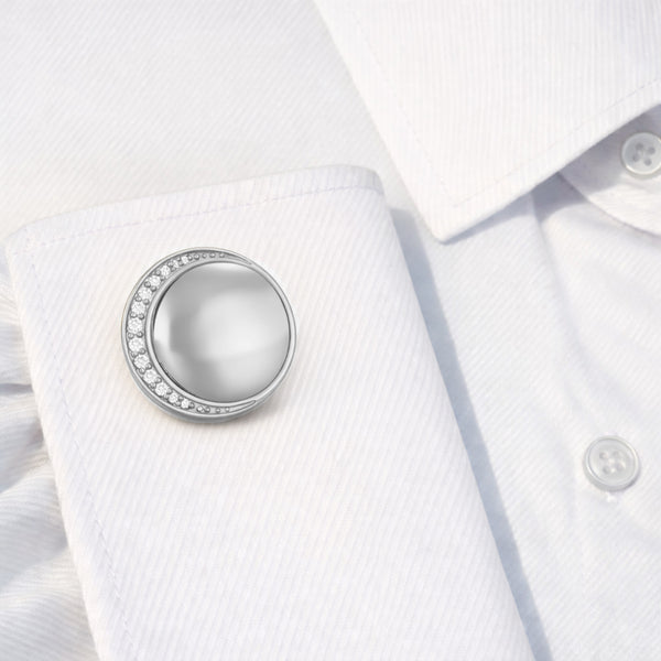 14K GOLD DIAMOND ELIE CUFFLINKS