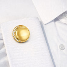 14K GOLD DIAMOND ELIE CUFFLINKS