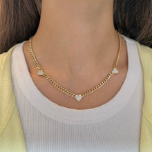 14K GOLD DIAMOND JANET HEART NECKLACE