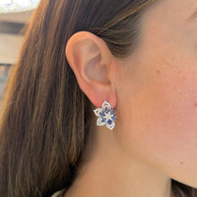 14K GOLD DIAMOND SAPPHIRE LOUISE EARRINGS