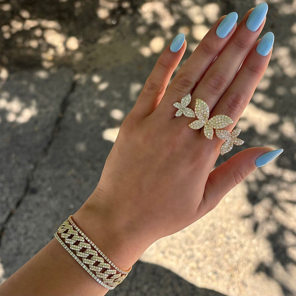 14K GOLD RISA DOUBLE FINGER RING