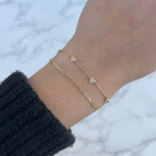 14K GOLD DIAMOND HARMONY HEART BRACELET