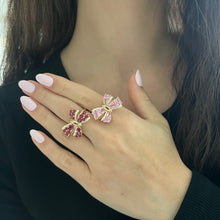 14K GOLD DIAMOND RUBY KATIE BOW RING