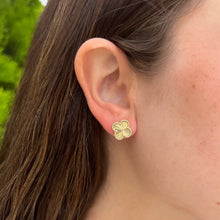 14K GOLD MICHELLE CLOVER STUDS