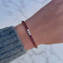 14K GOLD DIAMOND RUBY BESS BRACELET