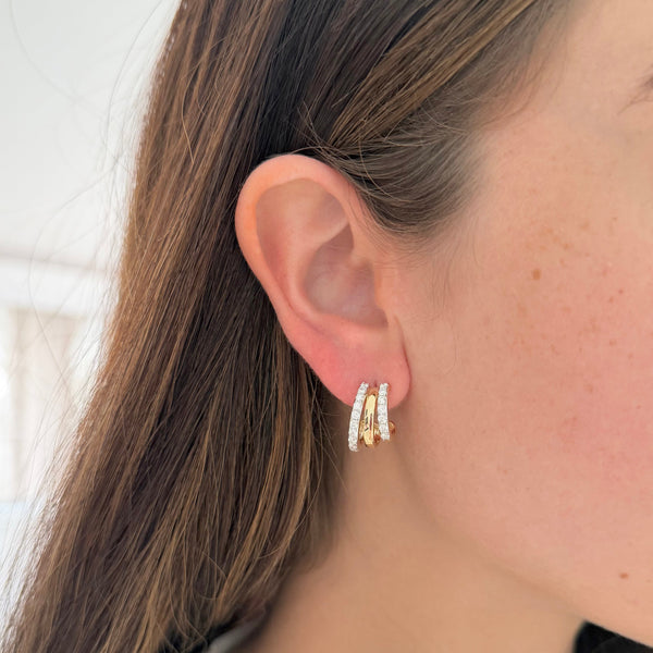 14K GOLD DIAMOND CHERISE EARRINGS