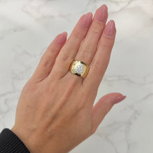 14K GOLD DIAMOND DAHLIA RING