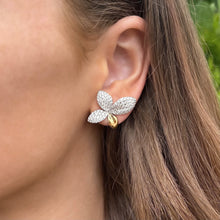 14K GOLD DIAMOND ADELE FLOWER EARRINGS