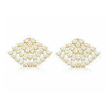 14K GOLD DIAMOND DAHLIA EARRINGS