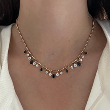 14K GOLD DIAMOND SAPPHIRE GABRIELLE NECKLACE
