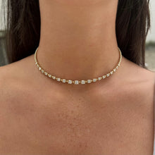14K GOLD DIAMOND SHANNON OMEGA NECKLACE