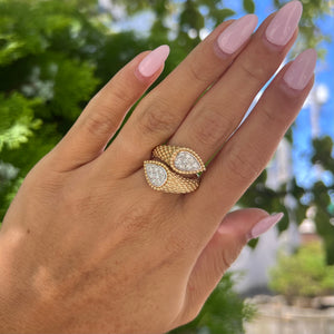 14K GOLD DIAMOND BREE RING