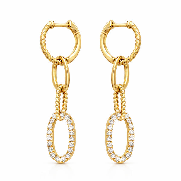 14K GOLD DIAMOND ALINA EARRINGS