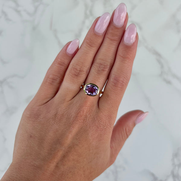 14K GOLD AMETHYST BAILEY RING