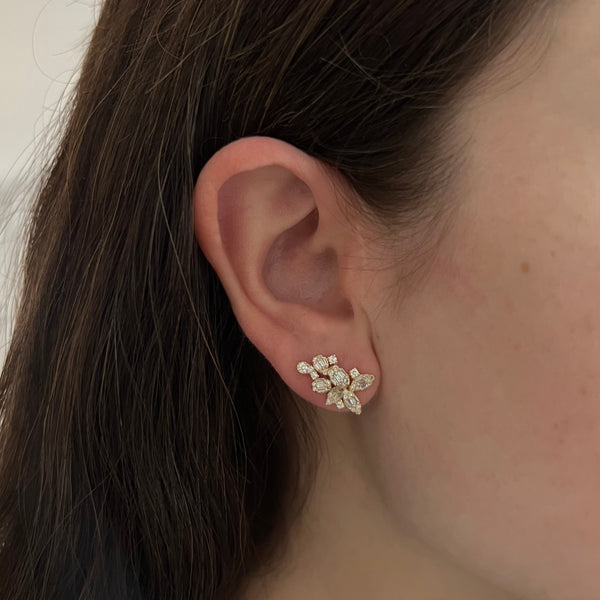 14K GOLD DIAMOND JOLIE EARRINGS