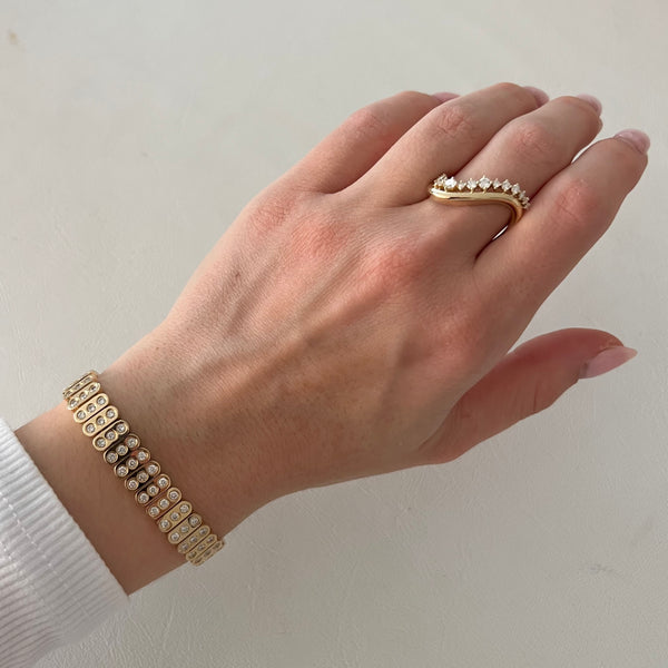 14K GOLD DIAMOND SARITA RING