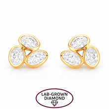 14K GOLD LAB GROWN DIAMOND MICHELLE STUDS