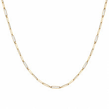 14K GOLD ANNA MOTHER OF PEARL LINK NECKLACE