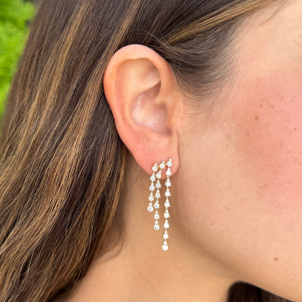 14K GOLD DIAMOND MADISON EARRINGS