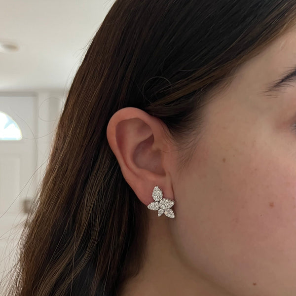 14K GOLD DIAMOND LARGE MAYA EARRINGS