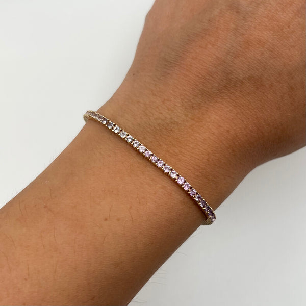 14K GOLD OMBRE AMETHYST JILLIAN TENNIS BRACELET