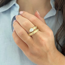 14K GOLD DIAMOND CARA WRAP RING